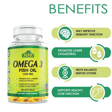 ๐โ Omega 3 Alfa de 1000mg y 100 Tabletas en 12$ - Img 117113834