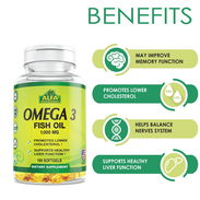 🐟 Omega 3 Alfa Aceite de Pescado 100tabletas de 1000mg 12USD - Img 50985396