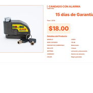 Resistente Candado con alarma para motocicletas con sensor de movimiento VPT#-0066 - Img 55559618