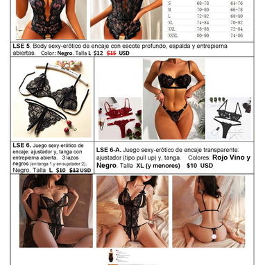 NUEVO SURTIDO. CATÁLOGO DE LENCERÍA SEXY-ERÓTICA SIGUE LA REBAJA + Clips Anti-ronquidos. - Img 109635018