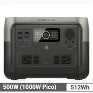 EcoFlow RIVER 2 Max con 512Wh, 500W - Pico 1000W, Batería LiFePO y Carga Rápida Estación de Energía Portátil - Img 55967809
