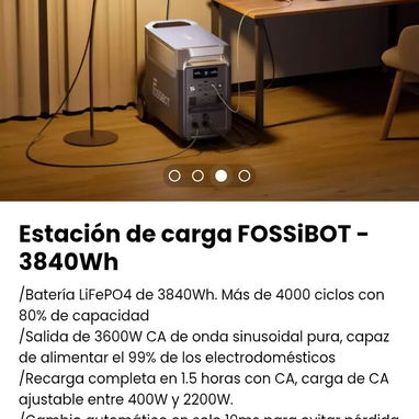 Estación de carga FOSSiBOT - 3840Wh. Nueva - Img 104359442