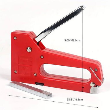 Pistola presilladora Manual para Carpintería y Tapicería Incluye 100 grapas listas para usar - 3/4