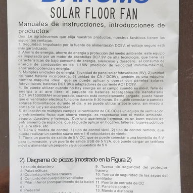 🔖Ventilador recargable de pedestal de la marca Sanumo - Img 122161767