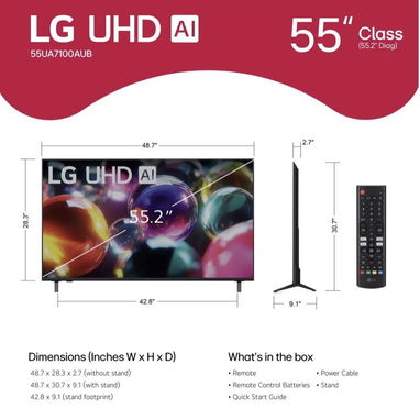 TV LG de 55” 4K UHD con AI incorporado ( modelo UA71 2025 ) Smart TV - 2/9