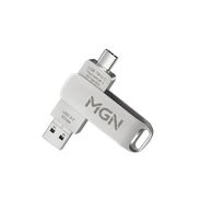 Memoria Usb 32gb Usb 3.1 Usb Type C Conecta directo al Celular o PC Plateada de Metal Marca Mgn Nueva Blister - Img 56418603