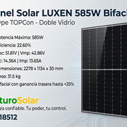 ☀️ Panel Solar LUXEN 585W Bifacial N-type - Img 55822431