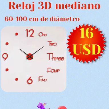 Relojes de Pared 🧱 3D y 2D Grandes ,Medianos , Pequeños - Img 108701557