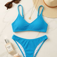 Bikini Azul Texturizado (Talla M) — 18 USD - Img 55415180