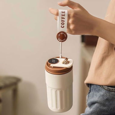 Botella de agua con aislamiento al vacío y pantalla inteligente de temperatura, personalizada con nombre - Img 124204186