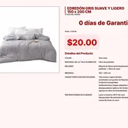 EDREDÓN GRIS SUAVE Y LIGERO 150 x 200 CM VPT#-0118 - Img 55219770