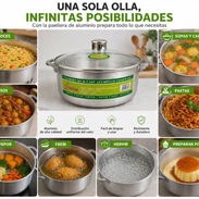 Olla de aluminio con tapa 🍲🔥 Precio: 27 USD Ideal para cocinar en casa con comodidad y eficiencia.📞56249037 - Img 55248261