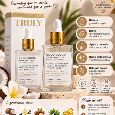 Aceite corporal post-afeitado Truly aclarante calmantes con aroma sexy cuida de irritación y daños en zonas sensibles - 4/8