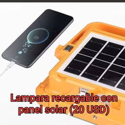 Lampara recargable con panel solar. - Img 55804479