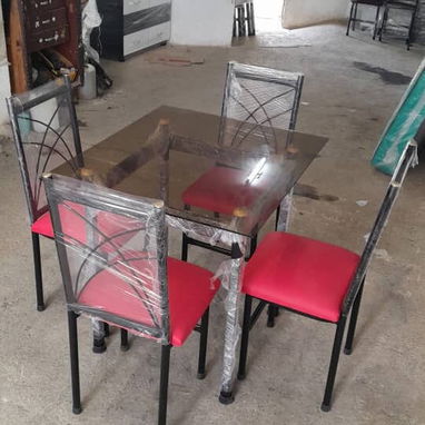 Juego de comedor de tubo con cristal 💥 entrega Gratis en toda la Habana - Img 106252164