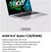 Laptop ACER* Laptop Acer Aspire/ Laptop Ryzen 3, Ryzen 5 y Laptop Ryzen 7/ Laptop táctil ACER/ acer Laptop nueva +forro - Img 45165653