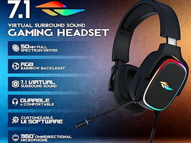 AUDIFONOS GAMING ROSEWILL 7.1 USB NEW🧨🧨🧨53478532 - Img 63647643