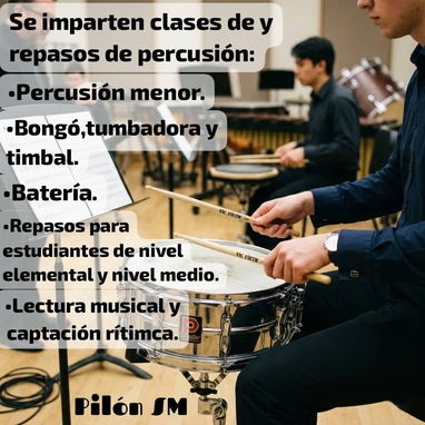 CONVOCATORIA PARA CLASES DE PERCUSIÓN - Img 118775413