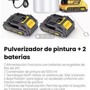 Pulverizador de pintura + 2 baterías. Funciona con baterías recargables de litio de 21V - Img 54905213