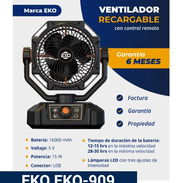 Ventilador Recargable 30horas en 1ra - Img 55444934