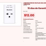 PROTECTOR DE VOLTAJE 20A 220V MILEXUS VPT#-0255 - Img 55243048