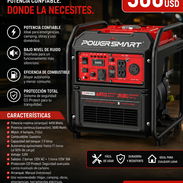 Planta electrica PowerSmart 4450w potencia maxima. Se le puede poner gas de la calle - Img 55783219