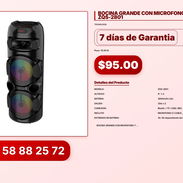 BOCINA GRANDE CON MICROFONO Y MANDO ZQS-2801 - Img 57027549
