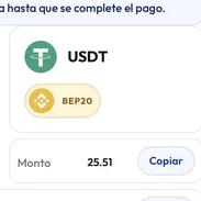 Recibo usdt. Por efectivo 1x1 por la plataforma BEP20 - Img 55753624
