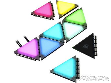 0km✅ Corsair LC100 Accent Lighting Panels, 9x Mini Triangles, Starter Kit 📦 ARGB, iCUE ☎️56092006 - Img 68565398
