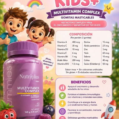 Gomitas Multivitaminas Y Minerales Para Niños - 3/3