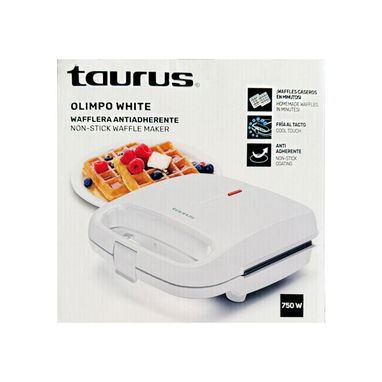 Wafflera antiadherente blanca 750 W Taurus OLIMPO - 2/2
