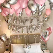 SET DE GLOBOS PARA CUMPLEAÑOS 🩷🩶 - Img 50220401