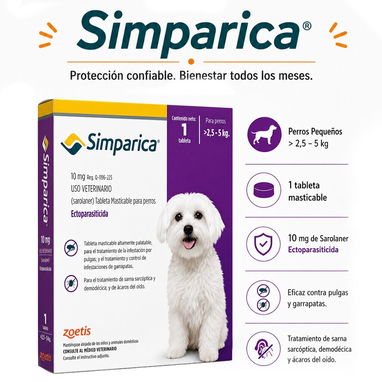 SIMPARICA/ contra pulgas,garrapatas y ácaros - Img 126162065