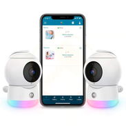 Cámara Motorola Peekaboo Monitor de Bebé con 2 Cámaras WiFi 1080p, Visión 360°, Audio Bidireccional, Luz Nocturna 90$ - Img 55627940