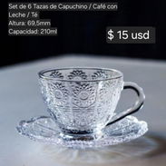 ELEGANTE JUEGO DE TAZAS, PARA CAFÉ Y TÉ - Img 57176112