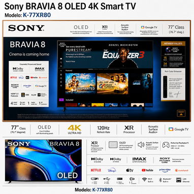 SONY BRAVIA 8 OLED 77” Smart TV google - Img 122410347
