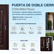Puerta de Acero de Lujo Sistema de Doble Cierre 2100x960x70mm Tipo 4 - Img 57890542