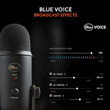Microfono Logitech G Blue Yeti USB microfono – Blackout USB para PC - 3/3