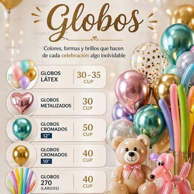 Globos, látex, cromados, globos 270, globos confetis, globos burbujas - Img 123161325
