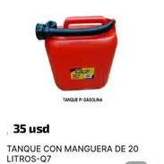 Tanque plástico con manguera 20 ltrs - Img 53288266
