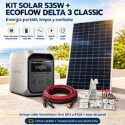COMBO ESPECIAL♨️ Ecoflow Delta 3 Classic + Panel Solar 535W + Cable Solar MC4 a XT60i 10 mts + Base para Panel. $1000usd - Img 57695824