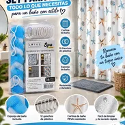 Set de cortina de baño y esponja 3500cup - Img 58300391