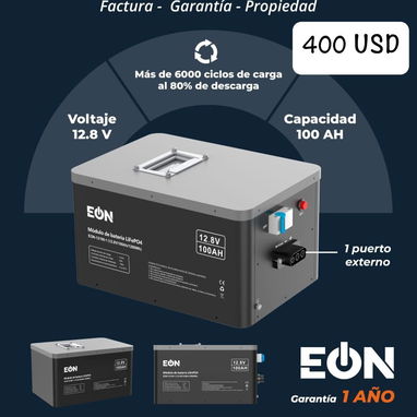 💡Batería LifePo4 1280wh Uno y Dos Puertos Externos ✅ EÓN 💲400 USD - Img 118589920