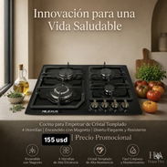 Cocina para empotrar de cristal templado de 4 hornillas - Img 55955968