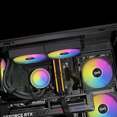 SAMA Enfriador líquido de CPU L40 AIO de 9.449 in, ventiladores ARGB PWM de hasta 2000 RPM, 52815418 - Img 120583818