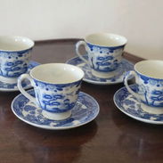 ☕ Lote Porcelana Ocupación Japón 🇯🇵 Café: 4 Platillos y 4 Tazas - Tel: 5358 0956 - Vedado - Img 58041755