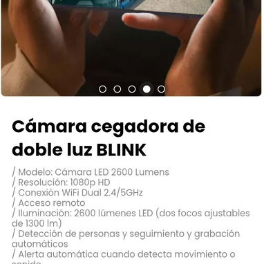 Cámara cegadora de doble luz BLINK. / Acceso remoto - Img 116117706