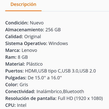 Laptop Lenovo IdeaPad 1 15.6" FHD Intel Core i5-1335U, 8GB RAM - 256GB SSD Más Base Enfriadora - 🩶 Gris 🔶 - 5/7