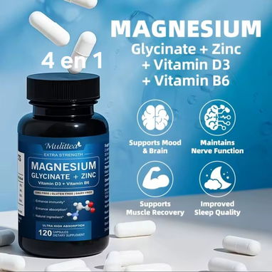 4 en 1 Glicinato d Magnesio, Zinc, Vitamina D3 y B6 - Img 119521557