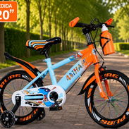 Bicicletas medida 20 de varón muy bonitas con rayos multicolores y su termo de agua nuevas en su caja - Img 56845516